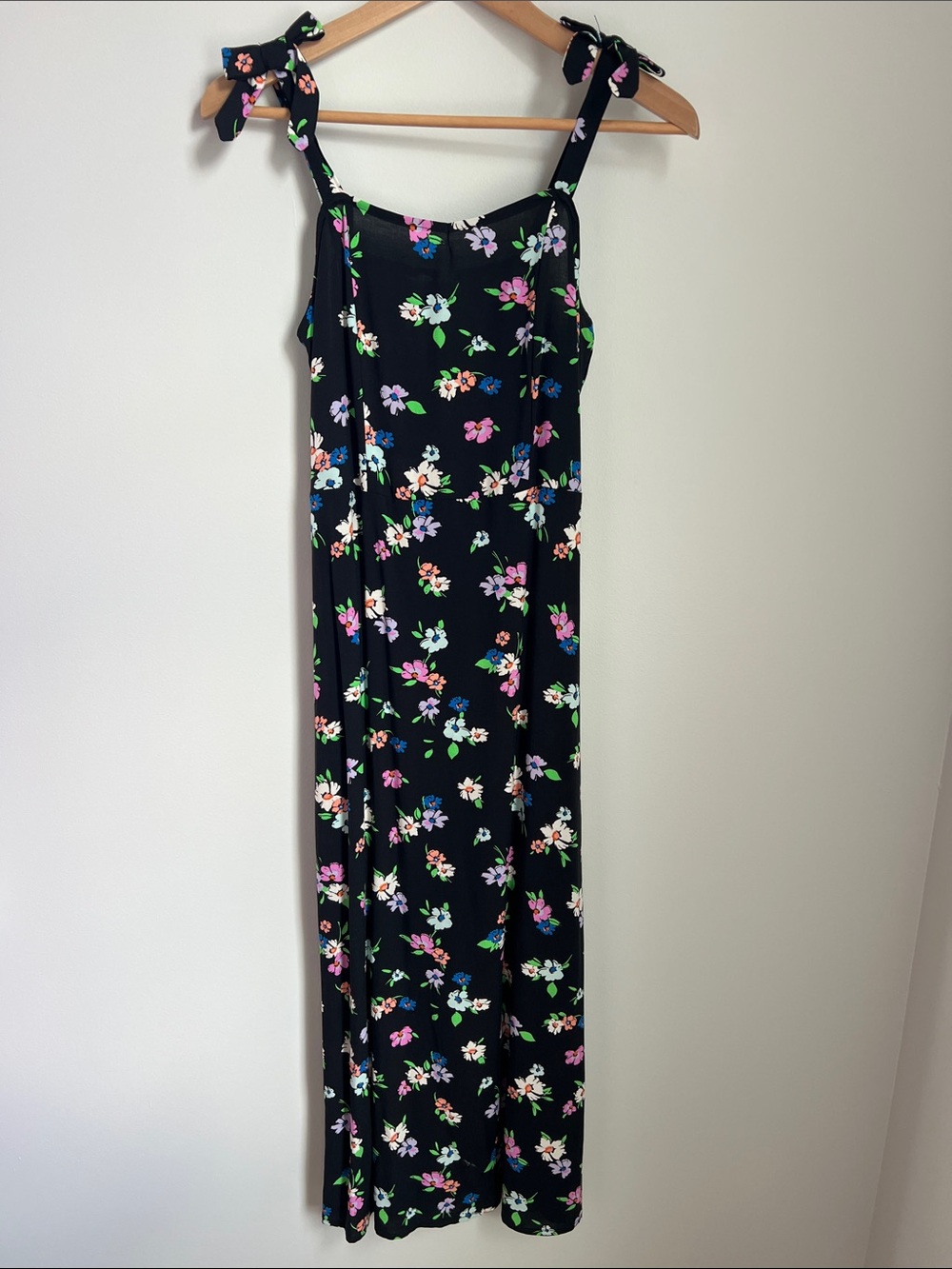 love, fire | Kids Black Midi Dress Green & Purple Floral #NKFDW8463 NWT Sz L